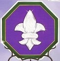 Amia 9287 Octagon Purple Fleur de Lis
