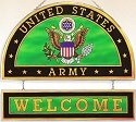 Amia 9354 Army Beveled Glass Welcome Panel