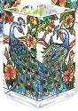 Amia 9534 Peacock Rectangular Vase Votive Holder