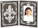 Amia 9633 Fleur de Lis Black and White Photo Frame