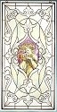 Amia 9795 Mucha Flowers Beveled Panel