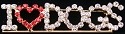 Jewelry - Fashion 9-32030GD I Love Dogs Pin Brooch