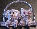 Jewelry - Fashion PINCatDogBasket Cat and Dog in Basket Pin Brooch