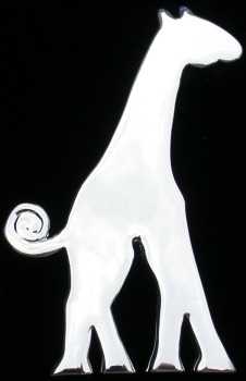 Jewelry - Fashion PINGiraffe1 Silver Tone African Giraffe Large Pin Brooch Can Be Used as Pendant