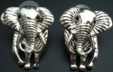 Jewelry - Fashion EARElephant1 Pierced African Elephant Earrings Black Crystal Eyes