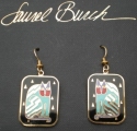 Jewelry - Fashion EARLaurelBurch Laurel Burch Fantastic Cat Drop Enamel Pierced Earrings Fantasticat