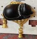 Jewelry - Fashion PINCat8 Black Cat On Pillow with Tassels Pin Brooch