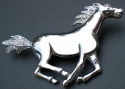 Jewelry - Fashion PINHorse4 Silver Tone Running Horse Large Pin Brooch Bronco Mustang