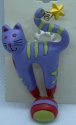 Jewelry - Fashion PINCat22 Purple Cat on Ball with Star on Tail Pin