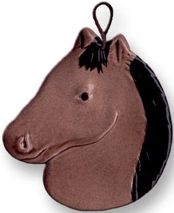 August Ceramics 2003MD Tan with Black Mane Ornament