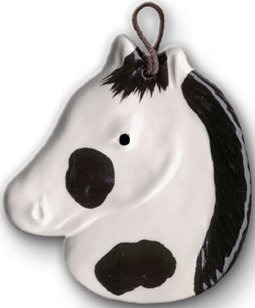 August Ceramics 2003WB White & Black Ornament