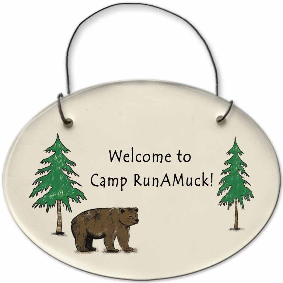 August Ceramics 2155D Bear - Welcome to Camp RunaMuck Mini Disk