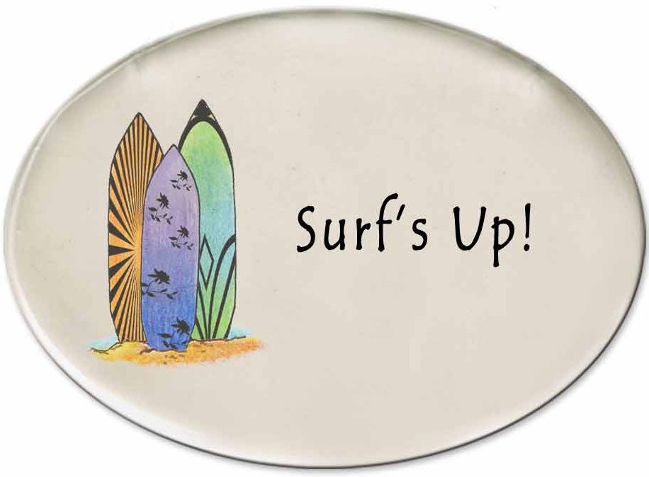 3127C Surfboard Surf's Up Disk Magnet