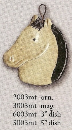 August Ceramics 5003MT Tan with Black Mane Soapdish
