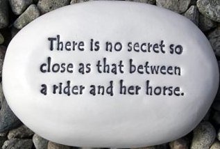August Ceramics R280 There is no secret so close as that between a rider and her horse Rock