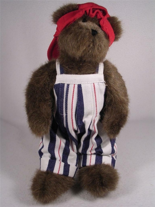 Boyds Bears Collection 904734 Tory In Overalls With Red Cap Backwards