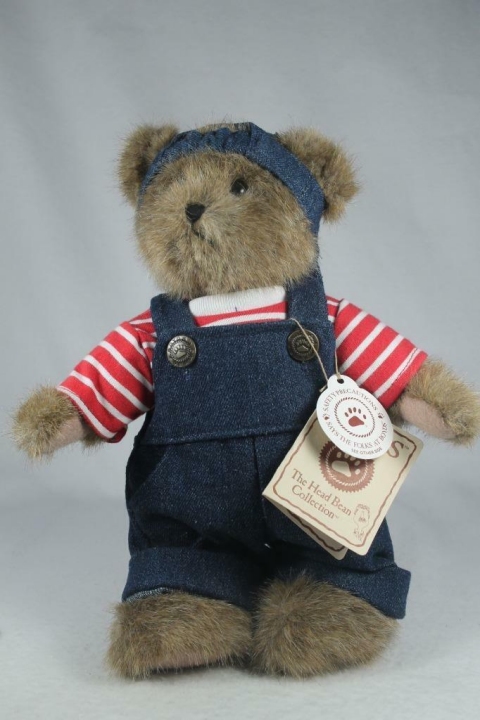 Boyds Bears Collection 904805 Billie In Overalls With Cap Backwards 