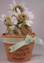 Boyds Bears Collection 930005 Whoops A Daisy 3 Daisy Bears In Pot Bear of Month