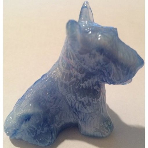 Boyd's Crystal Art Glass BYDDUCottonCarn Duke Scottie Dog Cotton Carnival
