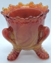 Special Sale SALEFMNRubyGold2 Boyd's Crystal Art Glass FMNRubyGold2 Forget me Not Toothpick Holder Ruby Gold 2