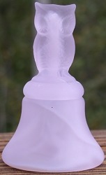 Boyd's Crystal Art Glass BYDOBCottonCandyStn Owl Bell Cotton Candy Satin