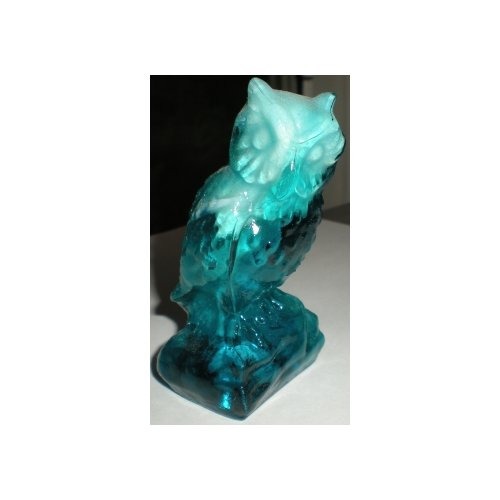 Boyd's Crystal Art Glass BYDOWLBlueberrySwirl Owl Blueberry Swirl