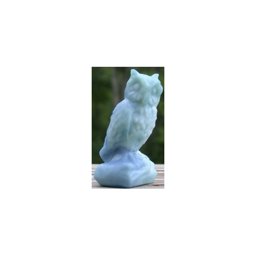 Boyd's Crystal Art Glass BYDOWLColonialBlueStn Owl Colonial Blue Satin