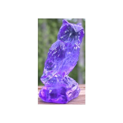 Boyd's Crystal Art Glass BYDOWLPearlyBlue Owl Pearly Blue