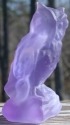 Boyd's Crystal Art Glass BYDOWLCloudberryStn Owl Cloudberry Satin