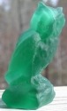 Boyd's Crystal Art Glass BYDOWLKeyLimeStn Owl Key Lime Satin