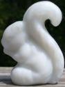 Boyd's Crystal Art Glass SSSugar White Sammy Squirrel Sugar White Milk Glass