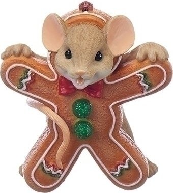 Charming Tails 130445 Mouse Gingerbread Cookie