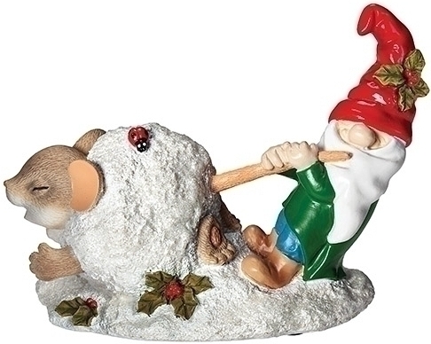 Charming Tails 135559N Mouse & Gnome Figurine