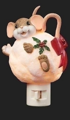 Charming Tails 135563 Snowball Mouse Nightlight