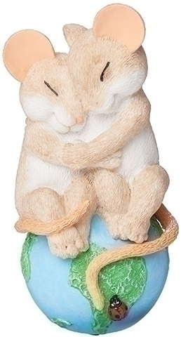 Charming Tails 15449 We're All in This Together Peace on Earth Mouse Figurine