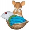 Charming Tails 12874 He Hears Even the Smallest Voices Praying Mouse Figurine