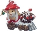 Charming Tails 130446 Mouse in Mushroom Train