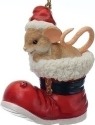 Charming Tails 130449 Santa Boot 25th Anniversary Ornament