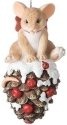 Charming Tails 131631 Mouse On Pinecone Ornament