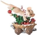 Charming Tails 131633 Hold On Tight The Holidays Go Fast - Mouse In Mushroom Caboose Figurine