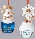 Charming Tails 131637 Mouse Snowflake and Snowball Set of 2