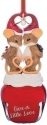 Charming Tails 131638 Give a Little Love Mouse Ornament - Mice with Santa Hat