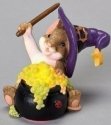 Charming Tails 132108 Brewing Up Some Fun - Lit Cauldron Halloween Figurine