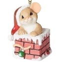 Charming Tails 136046 Mouse In Chimney Christmas Ornament