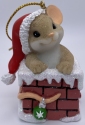 Charming Tails 136046N Mouse In Chimney Christmas Ornament