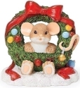 Charming Tails 139691N Mouse in Wreath Figurine