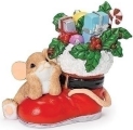 Charming Tails 139692N Mouse By Santa Boot Figurine