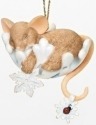 Charming Tails 30383 Mouse On Snowflake Ornament