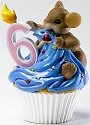 Charming Tails 4020636 Mouse Birthday 6 Cupcake Figurine