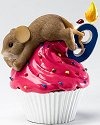 Charming Tails 4020639 Mouse Birthday 9 Cupcake Figurine